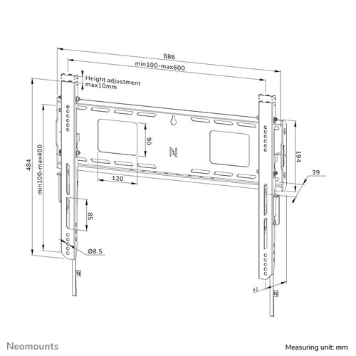 Neomounts WL30-750BL16 TV mount/stand