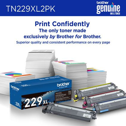 Brother TN-229XL2PK Black Toner Cartridge - 3000 Pages - High Capacity