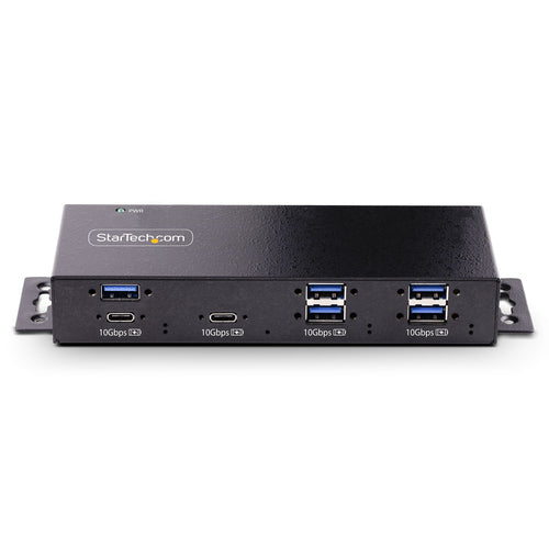 7-Port Industrial USB Hub 10Gbps 5x USB-A 2x USB-C Powered Metal Design