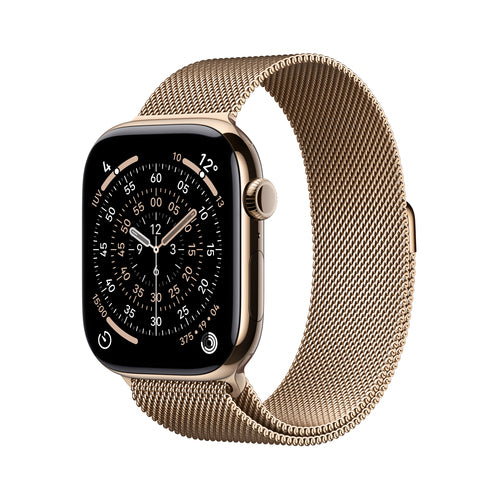 Apple Watch Series 11 GPS + Cellular 46mm Gold Titanium Case OLED Touchscreen 64GB