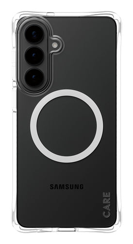 PanzerGlass CARE™ by ® Samba Case Transparent w. White Qi Samsung Galaxy S26+ mobile phone case