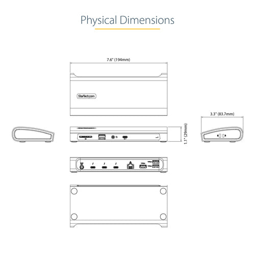 StarTech.com TB4CDOCKUE laptop dock/port replicator