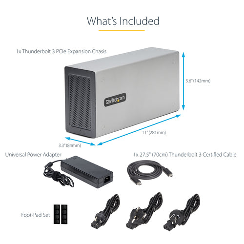 Thunderbolt 3 PCIe Erweiterungsgehäuse Dual Slot 8K-Ausgabe für Laptops