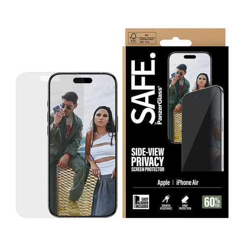 PanzerGlass SAFE. by ® Privacy Screen Protector iPhone Air | Ultra-Wide Fit w. EasyAligner