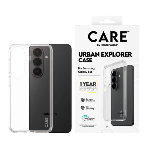 PanzerGlass CARE™ by ® Urban Explorer Case Transparent Samsung Galaxy S26 mobile phone case