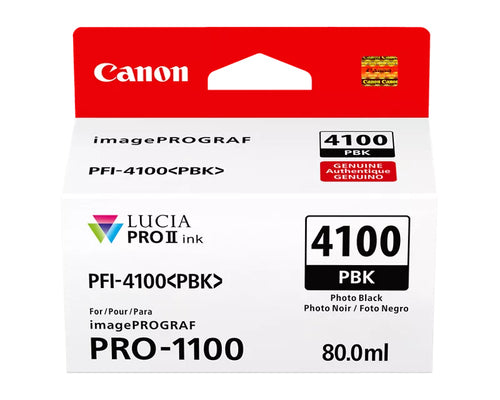 Canon LUCIA PRO II PFI-4100 80ml Photo Schwarz Tintenpatrone für professionellen Druck