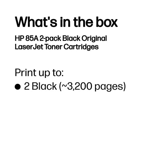 HP 85A Original LaserJet Tonerkartuschen Schwarz, Doppelpack, 3200 Seiten