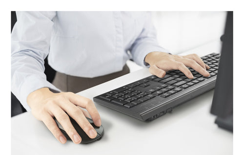 Kensington KM270 EQ Kabelloses Tastatur-Maus-Set – Schwarz – Bluetooth & RF – Wiederaufladbar