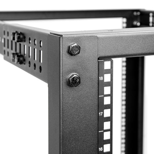 18U Freestanding Rack Cabinet with Adjustable Feet and Castor Wheels
