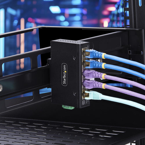 5-Port Unmanaged Industrial Gigabit Ethernet Switch DIN-Schienen-/Wandmontage IP30 Robustes Design