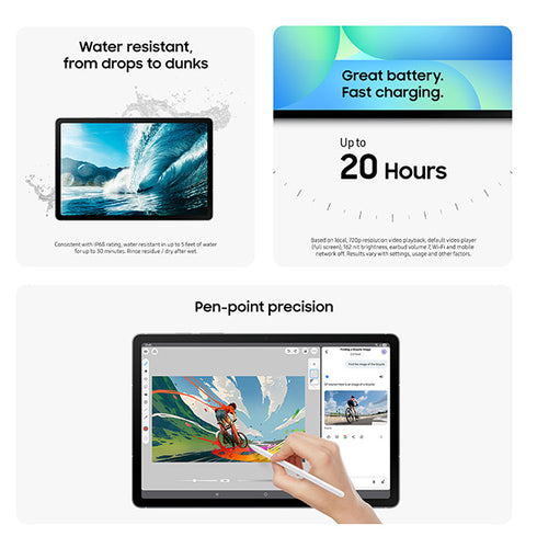 Samsung Galaxy Tab S10 FE 5G - 10.9" Display, 128GB Storage, 8GB RAM, Grey Tablet