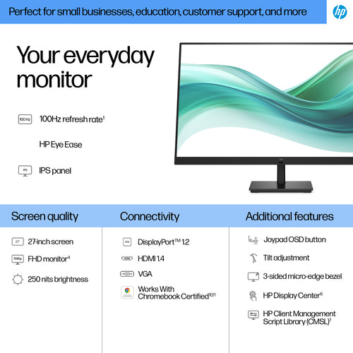 HP Series 3 Pro 27 inch FHD Monitor - 327pf computer monitor