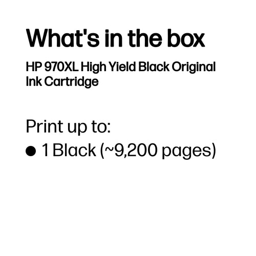 HP 970XL High Yield Black Original ink cartridge