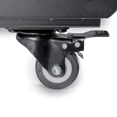 Castor Wheels Rack Accessory Black Stainless Steel 4pcs