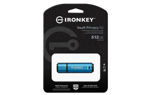USB Flash Drive Kingston IronKey Vault Privacy 50 512GB AES-256 310MB/s