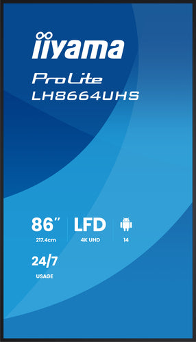 iiyama LH8664UHS-B3AG Signage Display