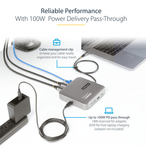 USB-C Docking Station StarTech.com 102B Dual 4K 60Hz HDMI 100W Power Delivery - 102B-USBC-MULTIPORT