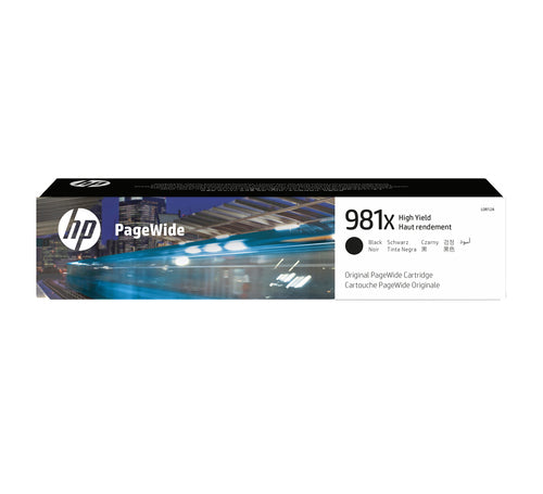 HP 981X Original PageWide Tintenpatrone Schwarz mit hoher Reichweite – 11.000 Seiten