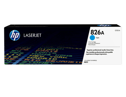 LaserJet Toner Cartridge HP 826A Cyan Original 31500 Pages
