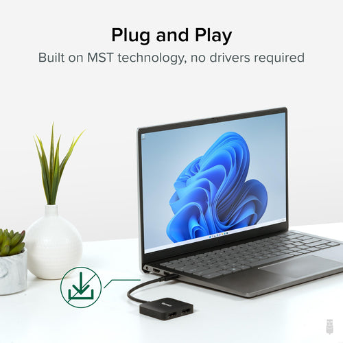 USB C HDMI Adapter für zwei Monitore 4K 60Hz Plugable Technologies