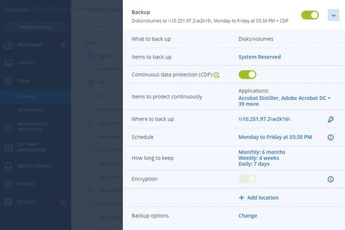 Acronis Advanced Backup