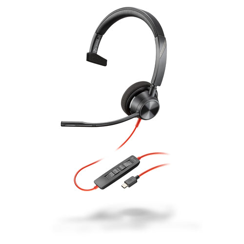 Kabelgebundenes USB-C Headset HP Poly Blackwire 3310 Monaural Leichtgewichtig 103g