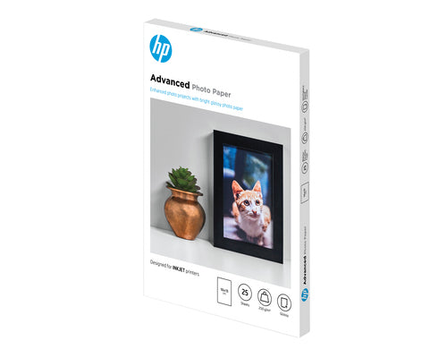 HP Advanced Glossy Photo Paper-25 sht/10 x 15 cm borderless