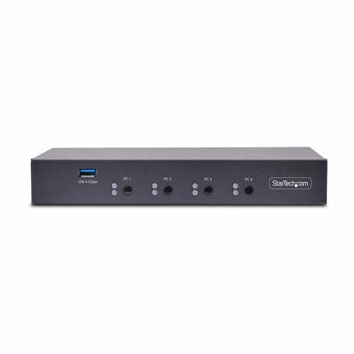 4-Port KVM Switch USB Audio Peripheral Sharing for 4 Computers