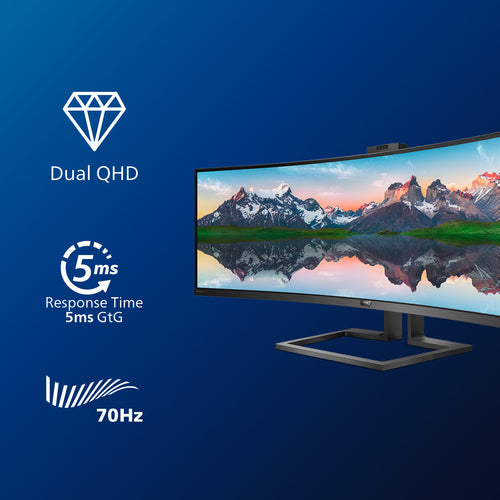 Philips P Line 499P9H 32:9 Curved LCD-Monitor – 5120 x 1440, 48,8" Ultrawide