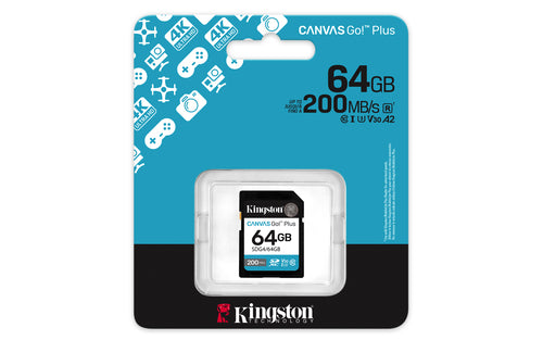 64 GB Kingston Canvas Go! Plus SDXC-Karte 200 MB/s UHS-I V30