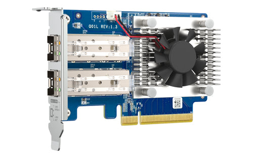 10GbE SFP+ Netzwerk-Erweiterungskarte QNAP PCI Express Dual-Port Faser