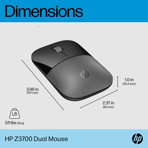 HP Z3700 Dual Silver Wireless mouse