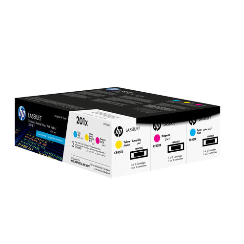 HP 201X 3-pack High Yield Cyan/Magenta/Yellow Original LaserJet Toner Cartridges toner cartridge