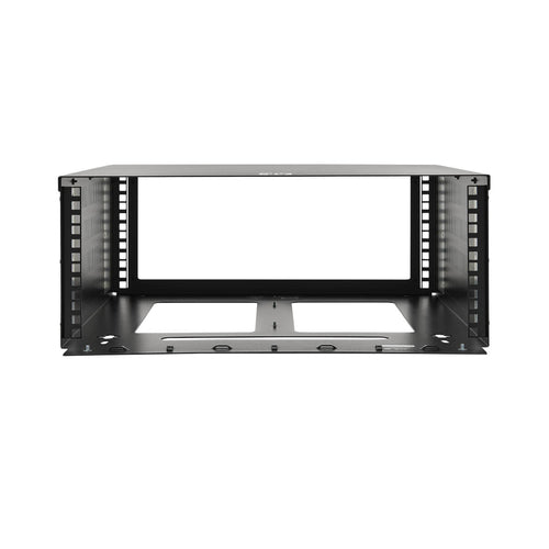 Vertikal montiertes 4U Mini-Rack-Gehäuse aus schwarzem Stahl zur Wandmontage