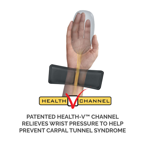 Ergonomisches Mauspad mit Handgelenkauflage, antibakteriellem Schutz und Memory-Schaum, Schwarz
