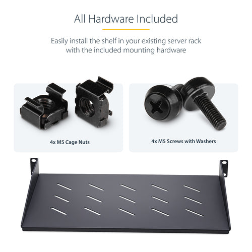 StarTech.com CABSHELFV1U-12-RACK rack accessory