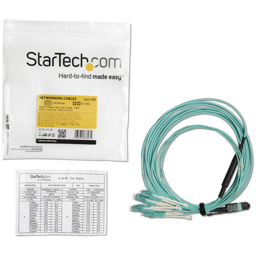 StarTech.com 5m MTP auf LC Multimode Glasfaserkabel - OM3 - 40G Netzwerke