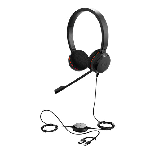 Kabelgebundenes USB-C/A Headset Jabra Evolve 20 UC Stereo 150-7000Hz Leicht