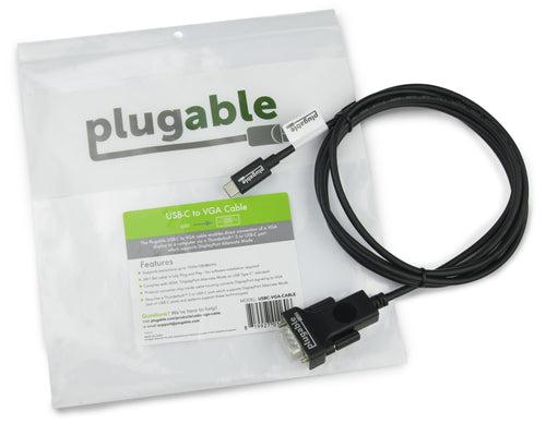 Plugable Technologies USBC-VGA-CABLE video cable adapter