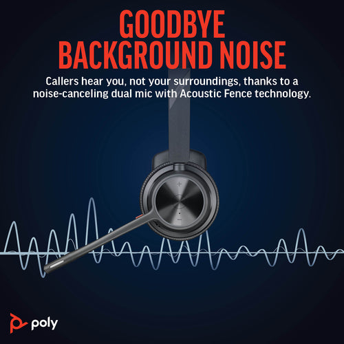 Kabelloses monaurales Headset HP Poly Voyager 4310 UC 20–20000 Hz mit BT700 Adapter