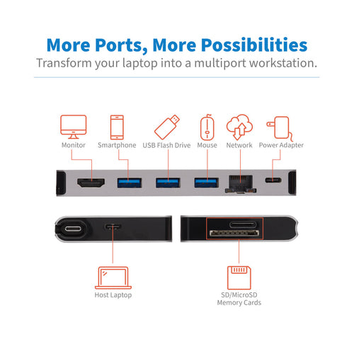 Tripp Lite U442-DOCK5D-GY laptop dock/port replicator