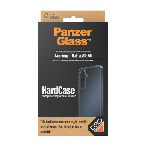 PanzerGlass ® HardCase Transparent w. D3O® Samsung Galaxy A35 5G mobile phone case