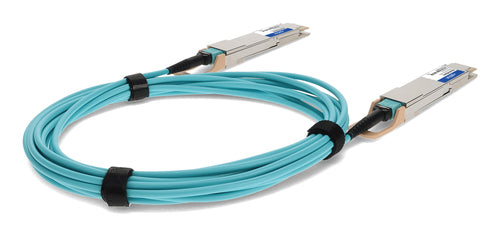 InfiniBand Fiber Optic Cable AddOn QDD-400-AOC5M 5m QSFP-DD AOC