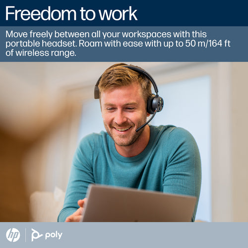 HP Poly Voyager 4310 Microsoft Teams Certified Headset with BT700 Dongle & Charging Stand