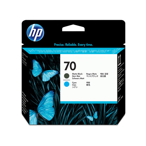 HP 70 Mattschwarz und Cyan Druckkopf für DesignJet Z2100 & Z5200