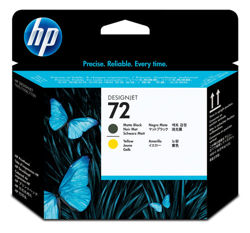 HP 72 Matte Black & Yellow Printhead print head