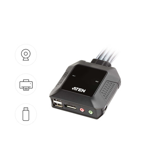 4K Ultra HD KVM-Switch ATEN CS22DP 4096 x 2160 Auflösung