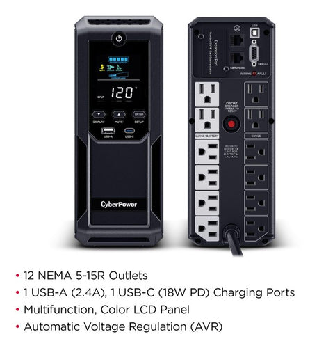 CyberPower LCD BRG1500AVRLCD2 uninterruptible power supply (UPS)