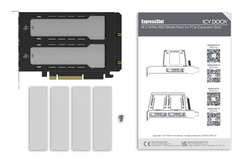 M.2-PCIe-5.0-Schnittstellenkarte Icy Dock ExpressSlot Elite 128 Gbit/s