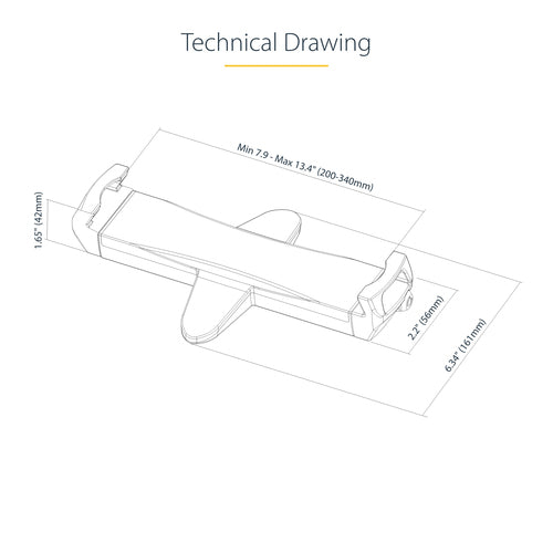 Tablet VESA Mount Adapter StarTech 7.9 to 12.5 inch 2 kg Capacity